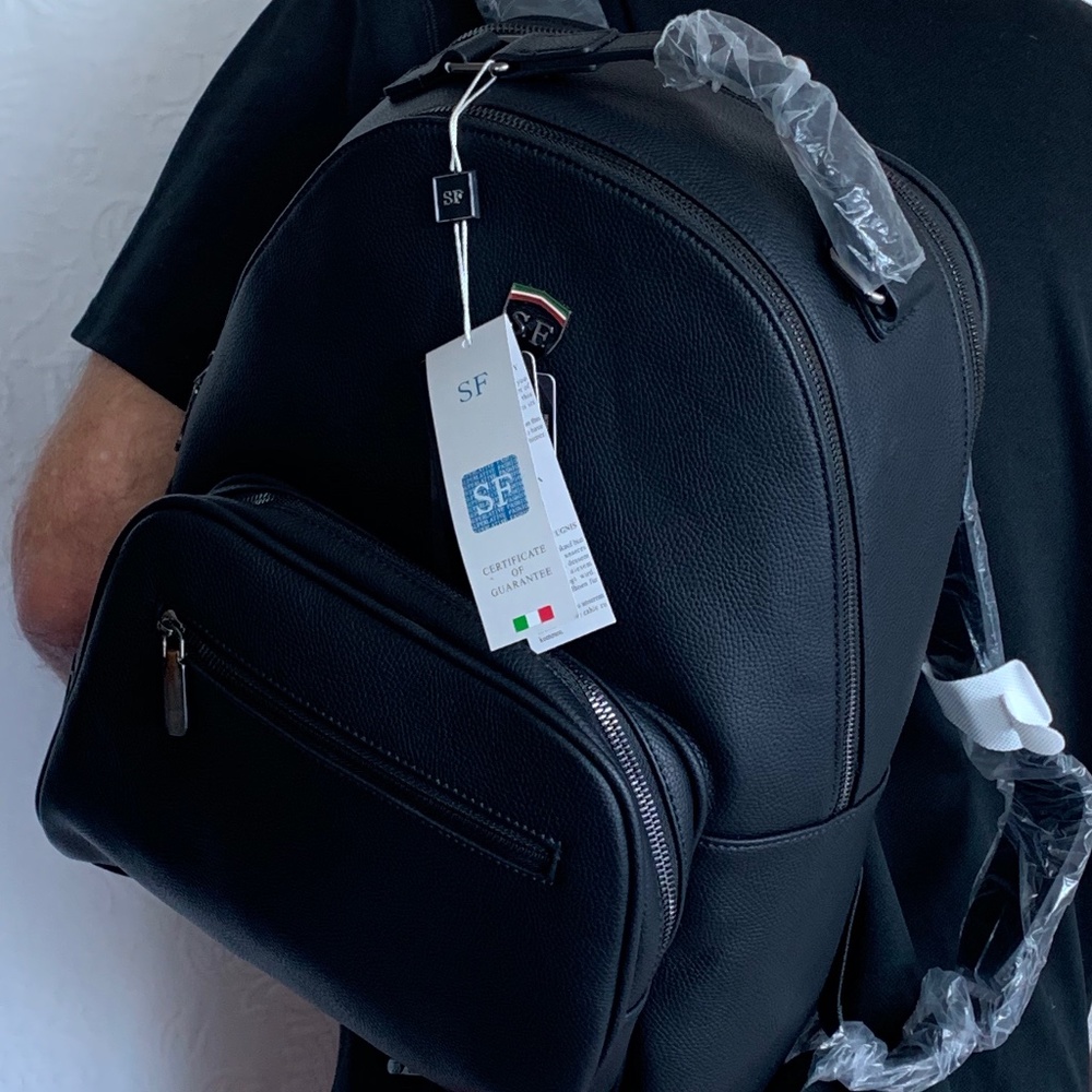 Multi-Use Faux Leather Backpack